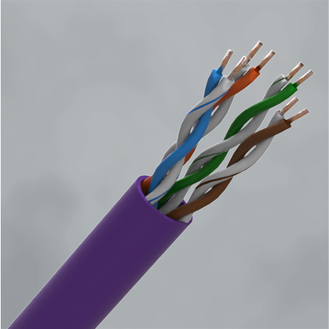 CAT5E Cable LSZH Purple 305M Box